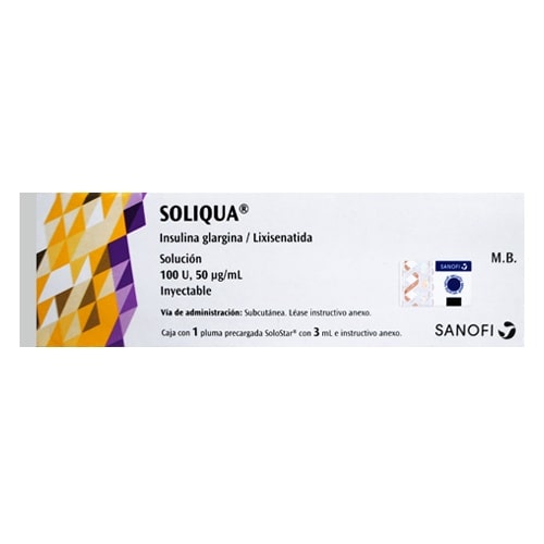 SOLIQUA 100U INY 50MCG/3ML CON 1