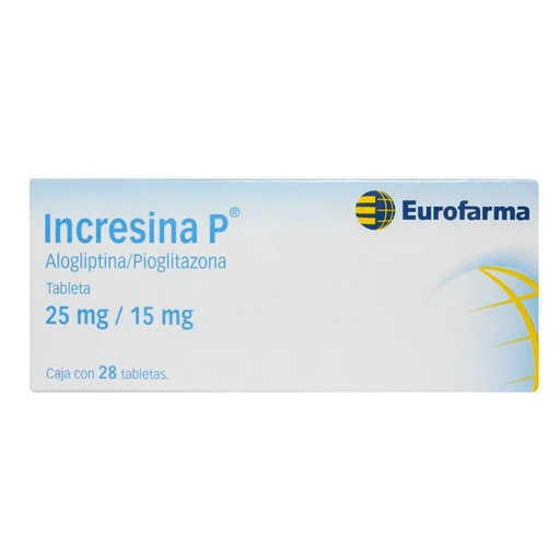 INCRESINA P 25/15MG TABLETAS CON 28