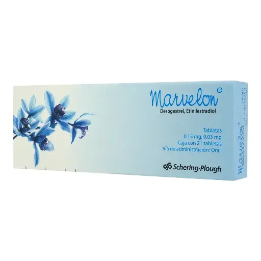 MARVELON 0.15/0.03MG TABLETAS CON 21
