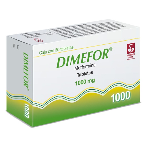 DIMEFOR 1000MG TABLETAS CON 30