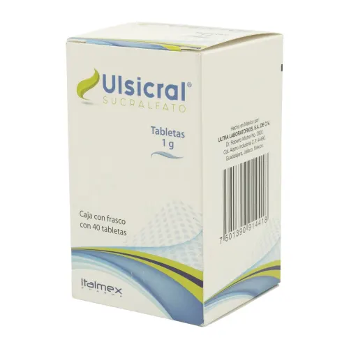 ULSICRAL 1G TABLETAS CON 40