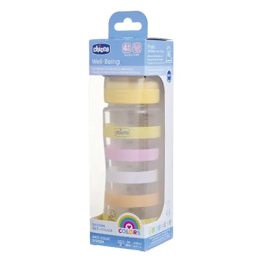 BIBERON CHICCO WB ANTI-COL AMARILLO 330ML