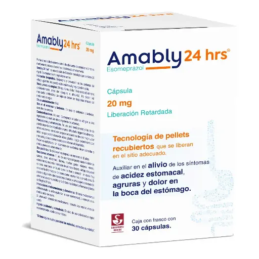 AMABLY 24HRS 20MG CAPSULAS CON 30