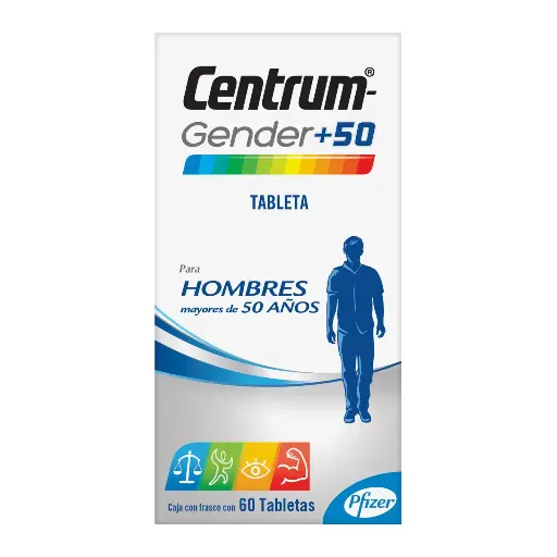 CENTRUM GENDER+50 HOMBRE TABLETAS CON 60