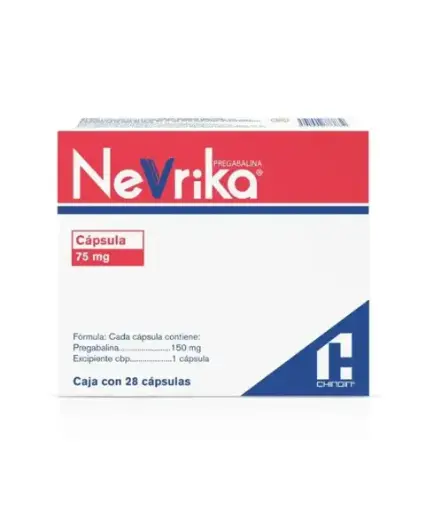 NEVRIKA 75MG CAPSULAS CON 28
