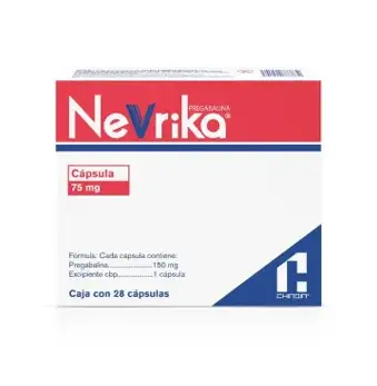 NEVRIKA 75MG CAPSULAS CON 28