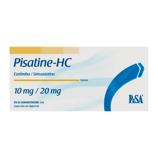 PISATINE HC 10/20MG TABLETAS CON 28