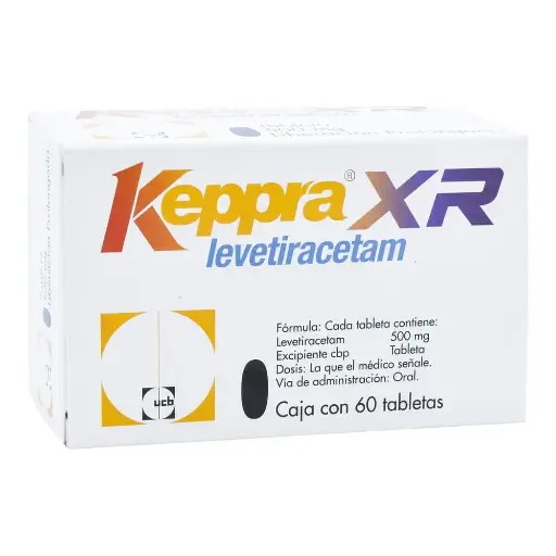 KEPPRA XR 500MG TABLETAS CON 60