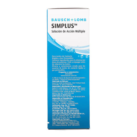 BAUSCH & LOMB SIMPLUS SOLUCION 105 ML