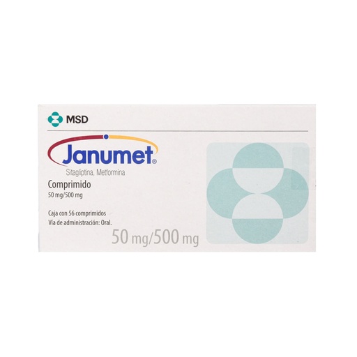 JANUMET 50/500MG COMPRIMIDOS CON 56
