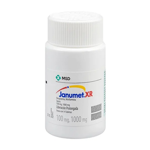 JANUMET XR 100/1000MG TABLETAS CON 14