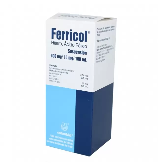 FERRICOL 600/10MG SUSPENSION 100ML