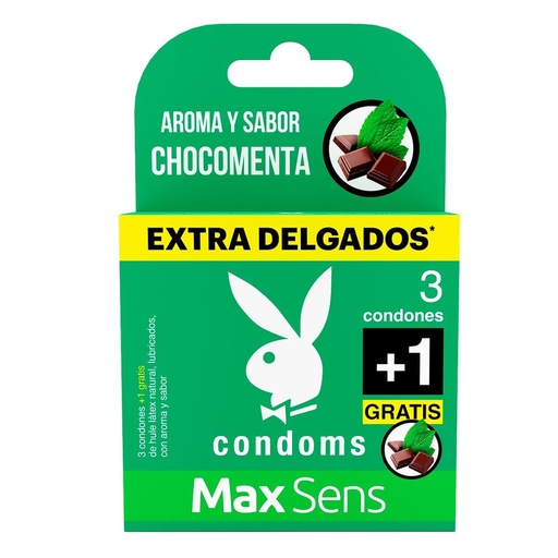 PRESERVATIVO PLAYBOY MAX SENS CHMTA CON 3