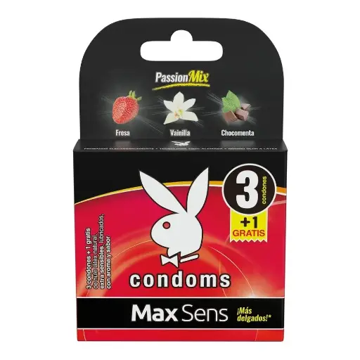 PRESERVATIVO PLAYBOY MAXSEN CHMTA CON 3
