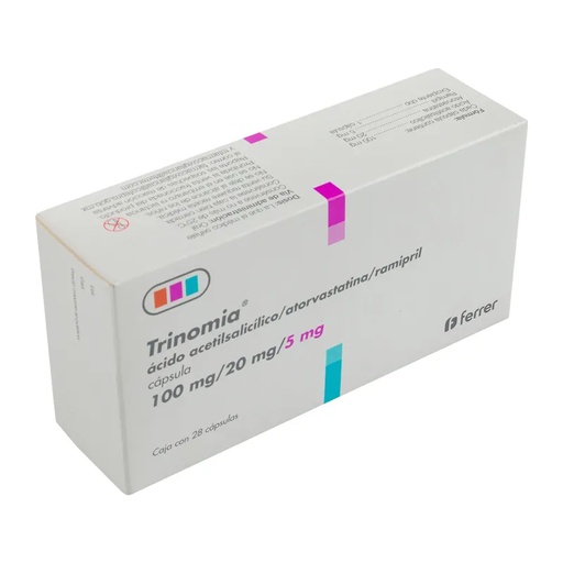 TRINOMIA 100/20/5MG CAPSULAS CON 28