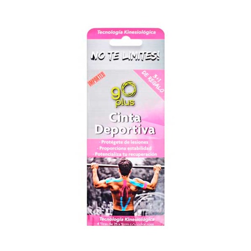 CINTA KINESI GO PLUS ROSA 4 TIRAS