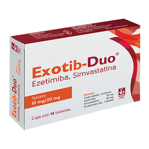 EXOTIB-DUO 10/20MG TABLETAS CON 14