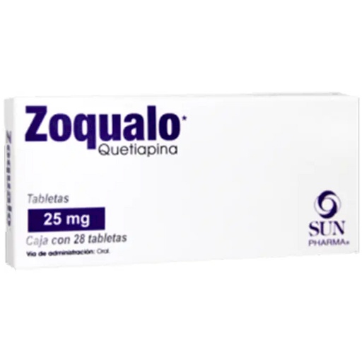 ZOQUALO 25MG TABLETAS CON 28