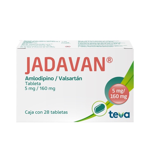 JADAVAN 5/160MG TABLETAS CON 28