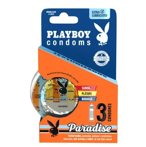 CONDONES PLAYBOY PARADISE TEX C/3 *