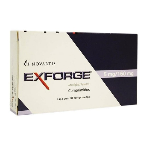 EXFORGE 5/160MG COMPRIMIDOS CON 28