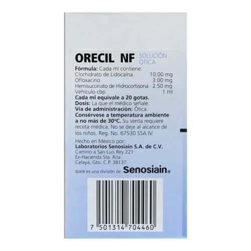 ORECIL NF SOLUCION OTICA 10ML