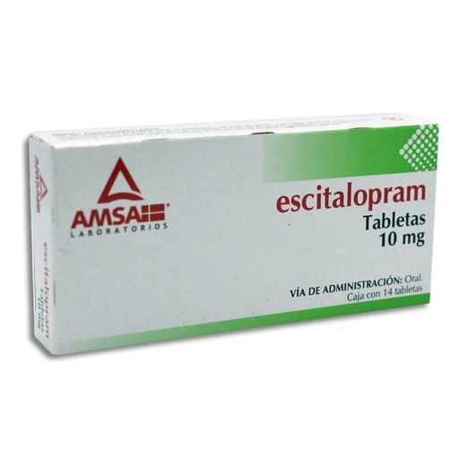 ESCITALOPRAM AMSA 10MG TABLETAS CON 14 (GI)