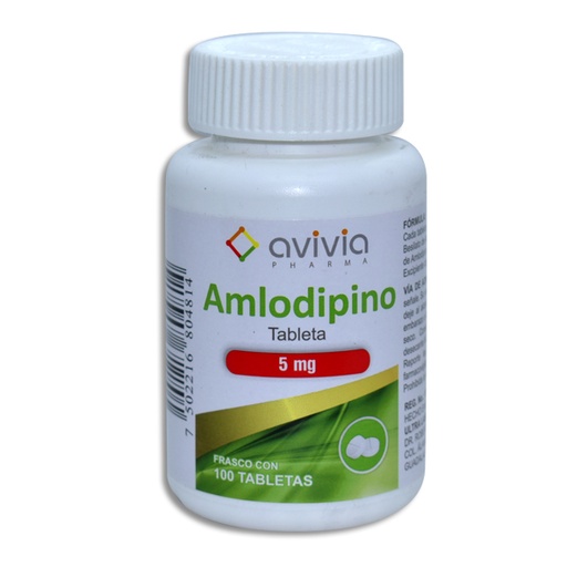 AMLODIPINO AVIVIA 5MG TABLETAS CON 100 (GI)