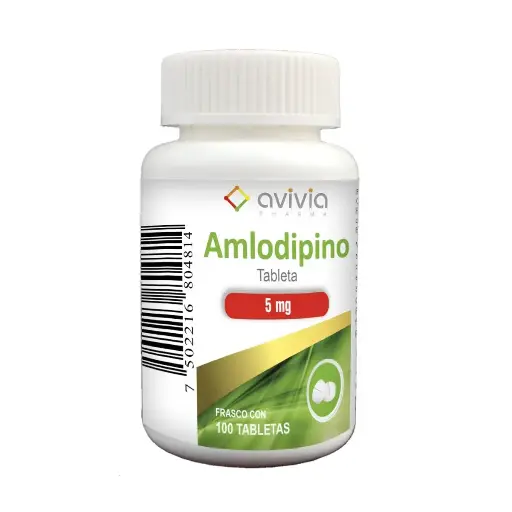 AMLODIPINO AVIVIA 5MG TABLETAS CON 100 (GI)