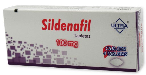 SILDENAFIL ULTRA 100MG TABLETAS CON 4 (GI)
