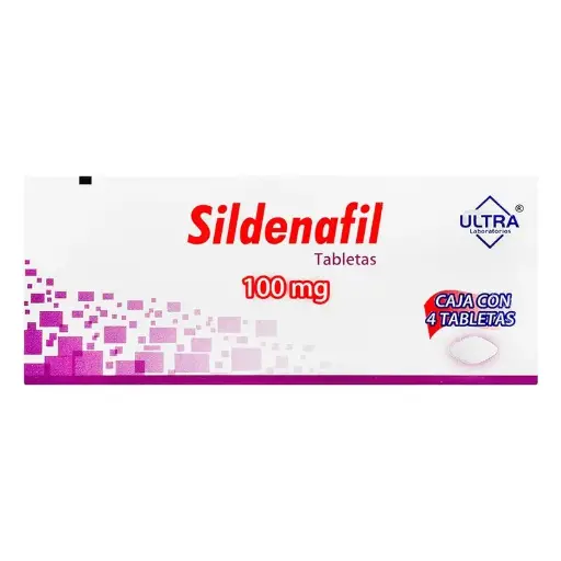 SILDENAFIL ULTRA 100MG TABLETAS CON 4 (GI)