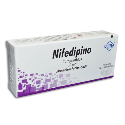 NIFEDIPINO ULTRA 30MG TABLETAS CON 30 (GI)