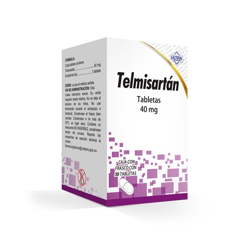 TELMISARTAN ULTRA 40MG TABLETAS CON 30 (GI)