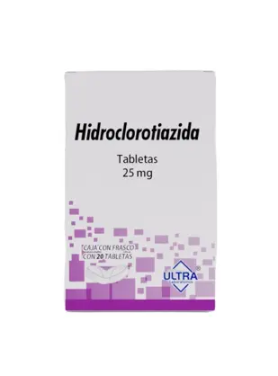 HIDROCLOROTIAZIDA ULTRA TABLETAS 25MG CON 20 (GI)