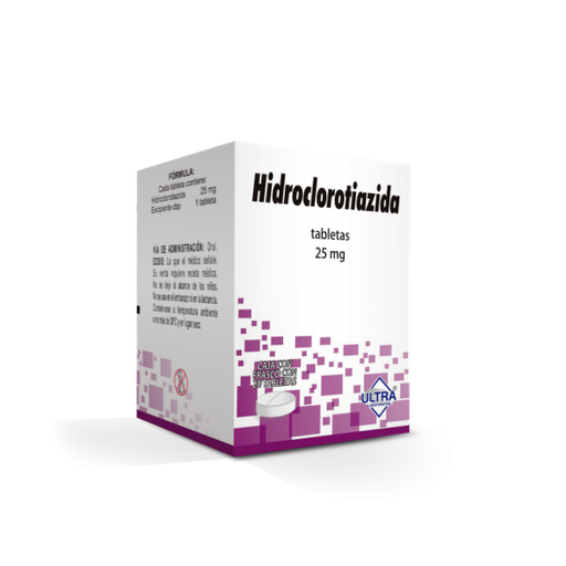 HIDROCLOROTIAZIDA ULTRA TABLETAS 25MG CON 20 (GI)