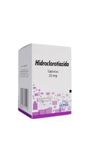 HIDROCLOROTIAZIDA ULTRA TABLETAS 25MG CON 20 (GI)