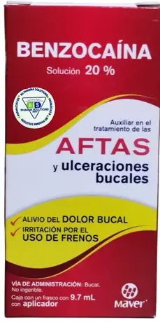 BENZOCAINA 20% 200MG SOLUCION 9.7 ML (GI)