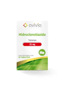 HIDROCLOROTIAZIDA AVIVIA 25MG TABLETAS CON 20 (GI)