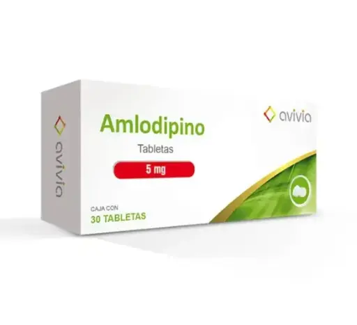 AMLODIPINO AVIVIA 5MG TABLETAS CON 30 (GI)