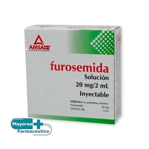 FUROSEMIDA AMSA 20MG/2ML INYECTABLE CON 5 (GI)