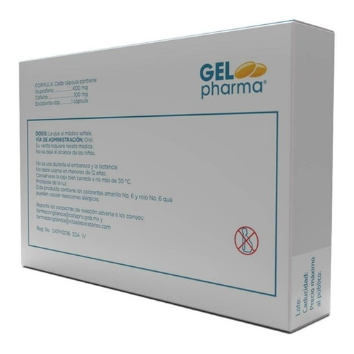 IBUPROFENO-CAFEINA GELPHARMA CAPSULAS CON 10 (GI)