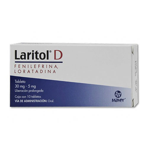 LARITOL D 30/5MG TABLETAS LP CON 10 (GI)