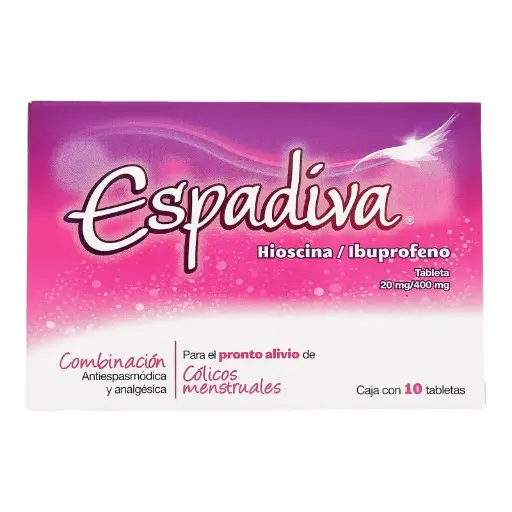 ESPADIVA 20/400MG TABLETAS CON 10 (GI)