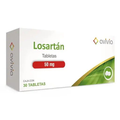 LOSARTAN AVIVIA 50MG TABLETAS CON 30 (GI)