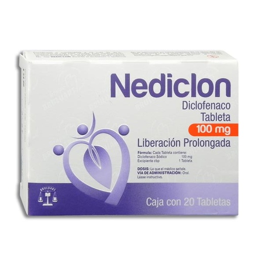 NEDICLON 100MG TABLETAS LP CON 20 (GI)