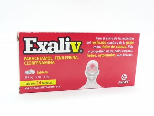 EXALIV 325/5/2MG TABLETAS CON 24 (GI)