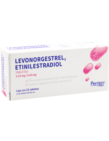 LEVO ETINILESTRADIOL 0.15/0.03 MG TABLETAS CON 21 (GI)