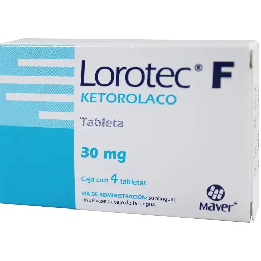 LOROTEC F 30MG TABLETAS SL CON 4 (GI)