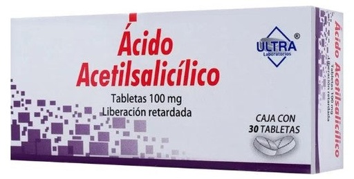 AC ACETILSALICILICO ULTRA 100MG TABLETAS CON 30 (GI)