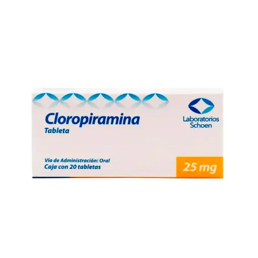 CLOROPIRAMINA SCHOEN 25MG TABLETAS CON 20 (GI)